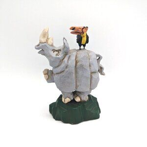 David Frykman Gone Native Series Rhino & Toucan 6.5" Folk Art 1994 VGC Figurine